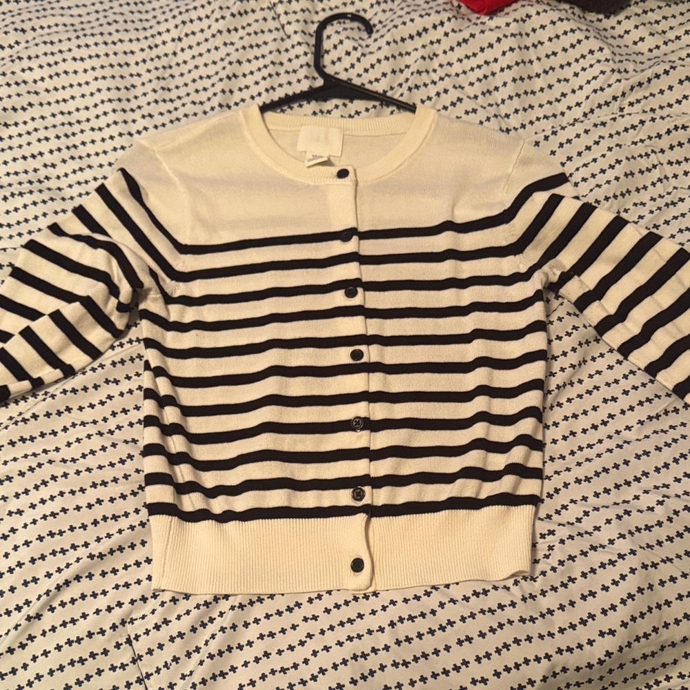 Striped Black and White Women's Sweater